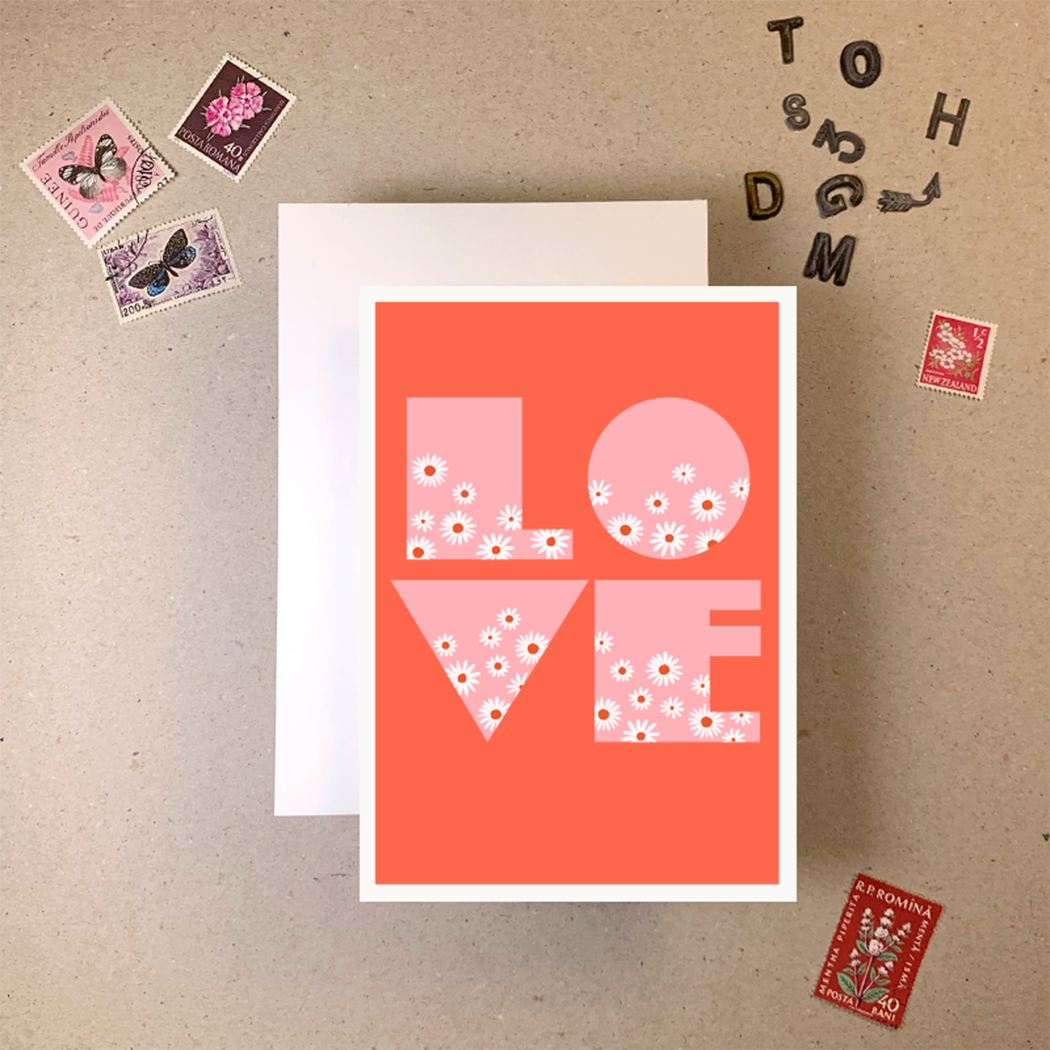 Love (Letterpress printed card)