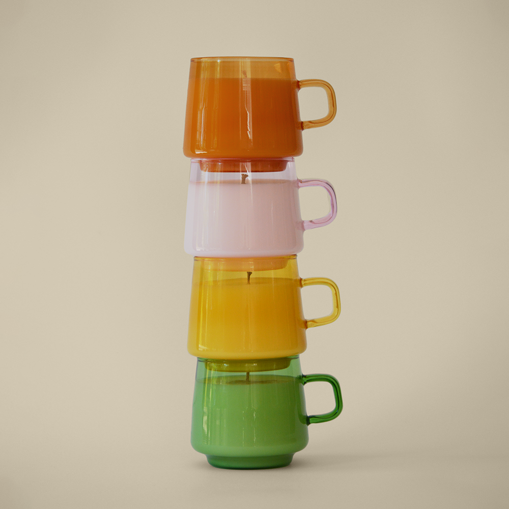 Handpoured Soy Candle in Stackable Glass Mug (Someday Studio)