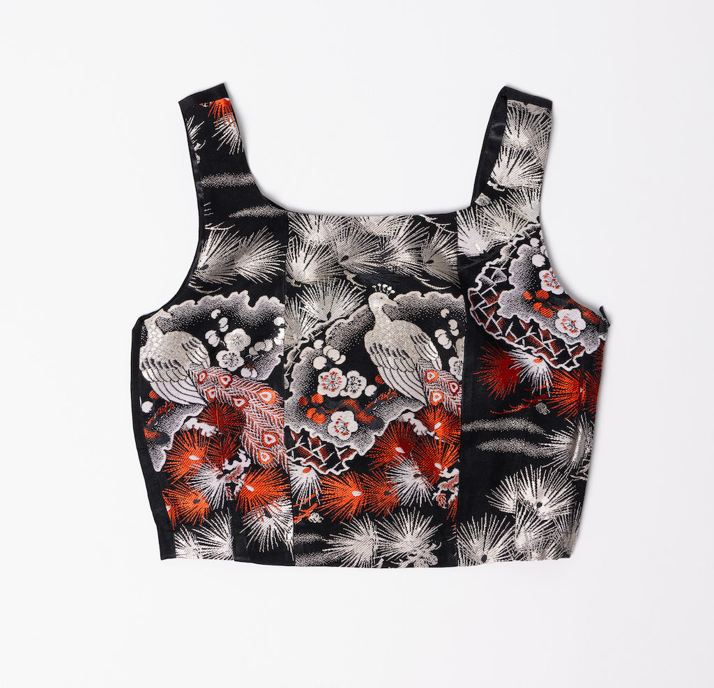 Corset Tank Bustiers from Vintage Kimono Fabric