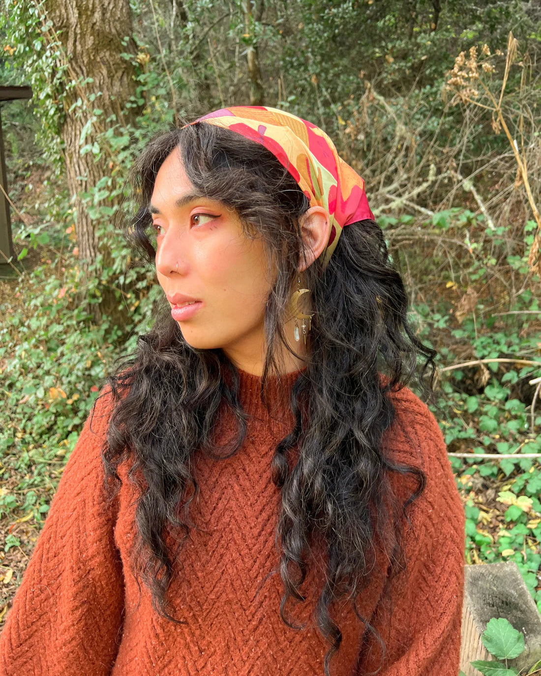 Patchwork Satin Scarf