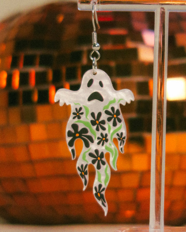 Groovy Ghost Earrings