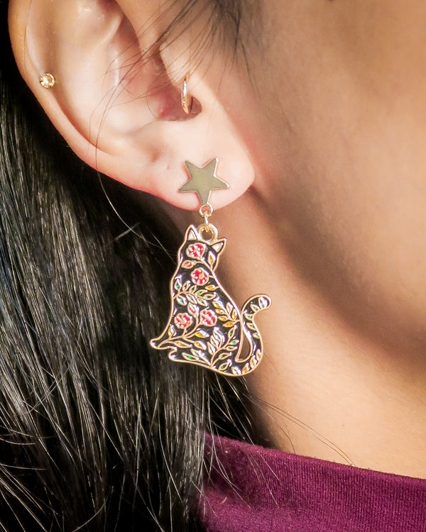 Autumn Fauna Enamel Stud Earrings