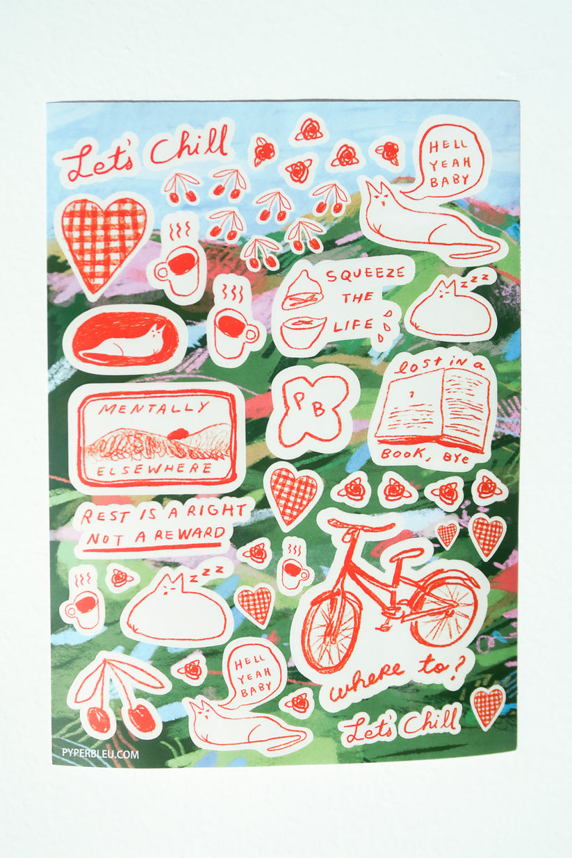Chill Ride Sticker Let's Chill Sticker Sheet