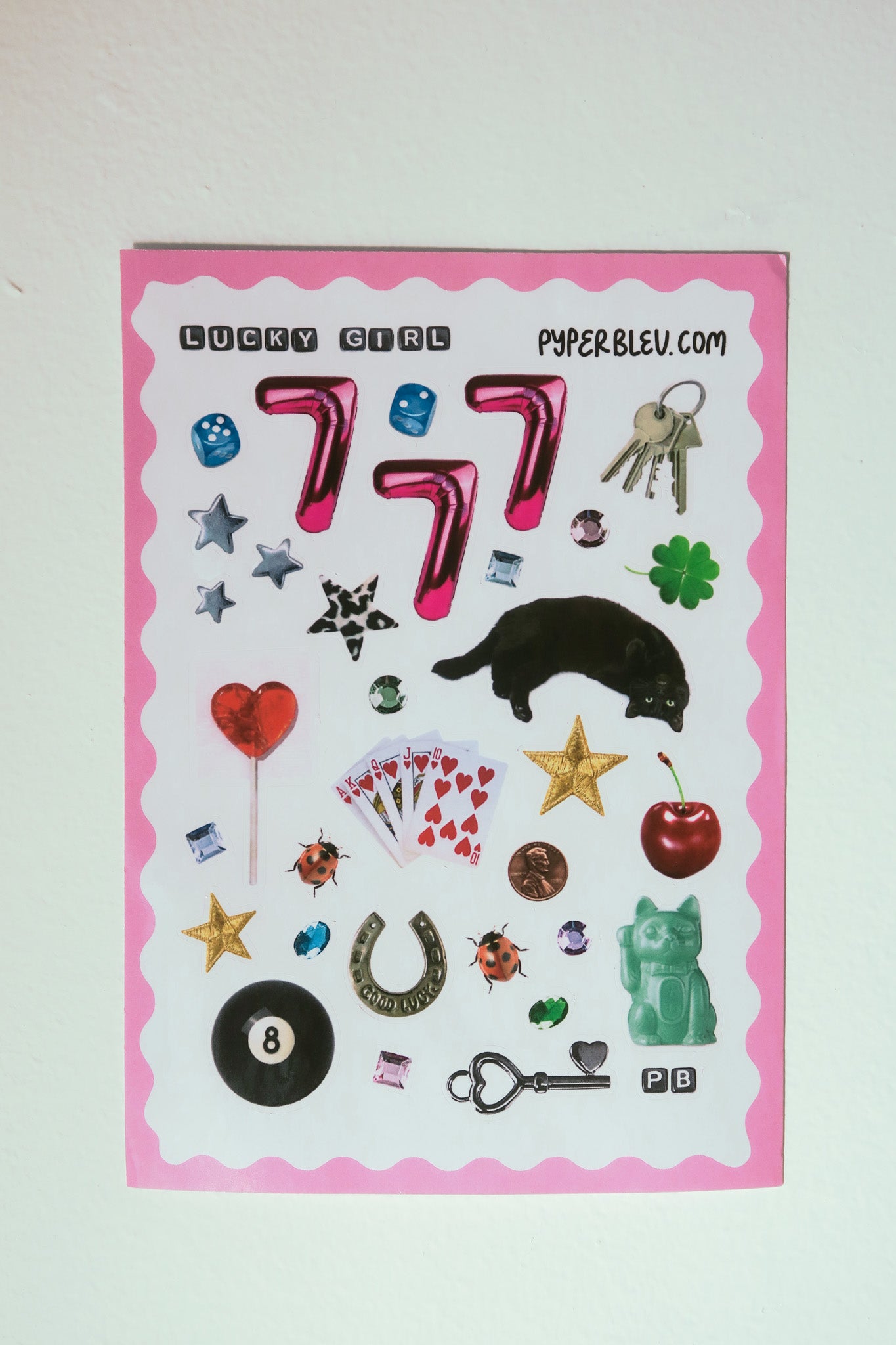 Lucky Girl Sticker Sheet