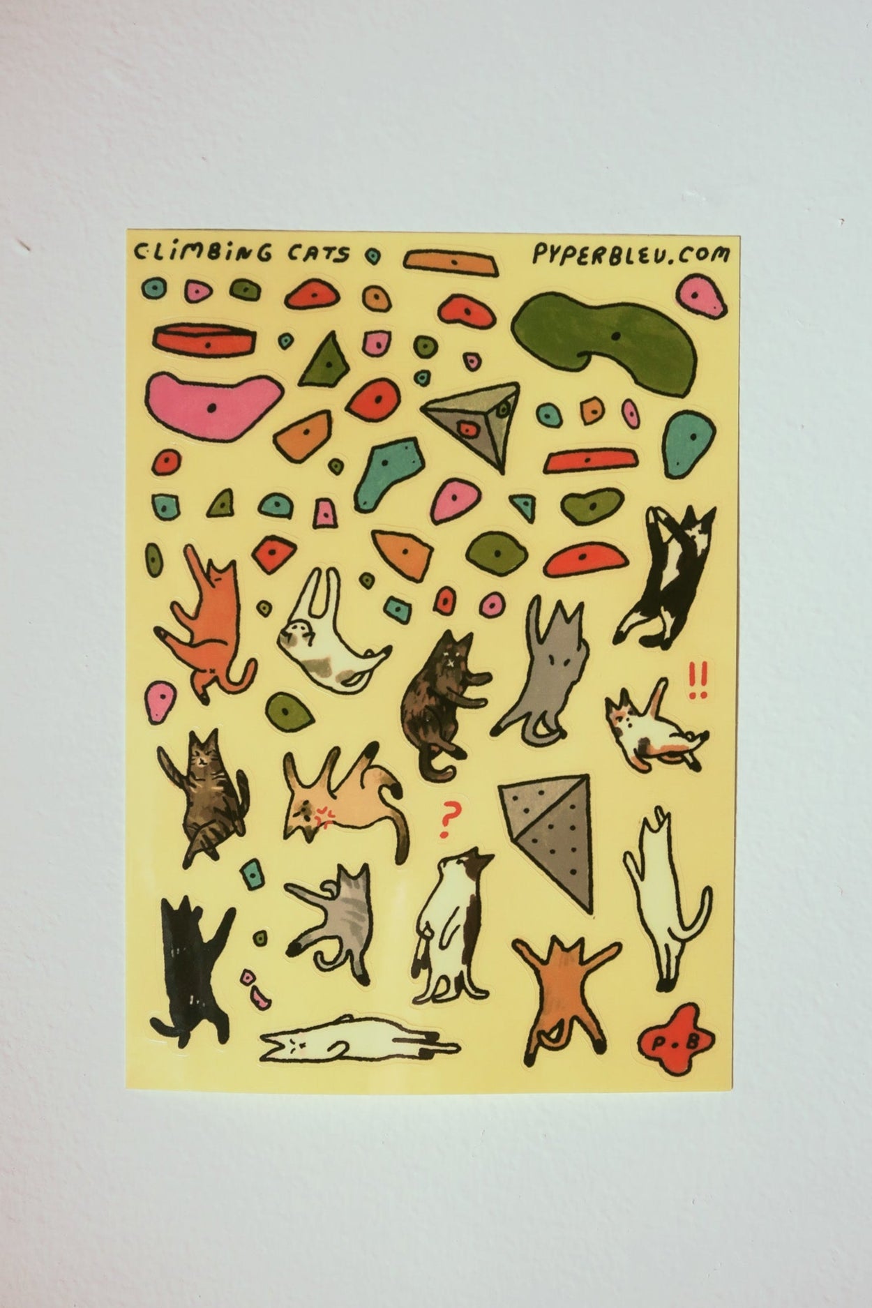 Climbing Cats Sticker Sheet