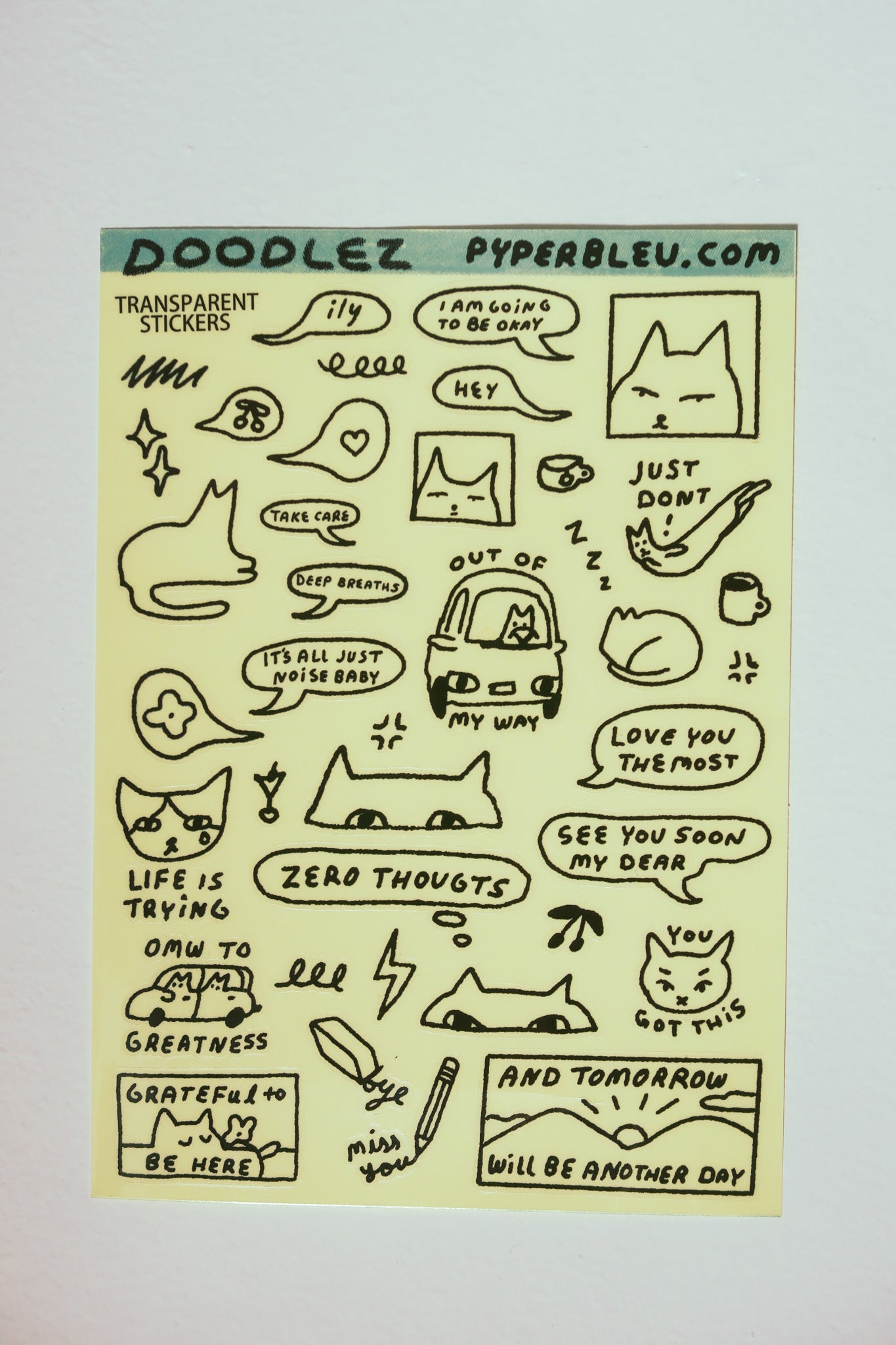 Doodlez & Silly Thoughts Sticker Sheet