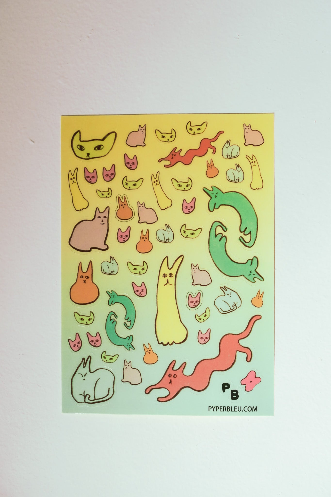 Goofy Cats Sticker Sheet