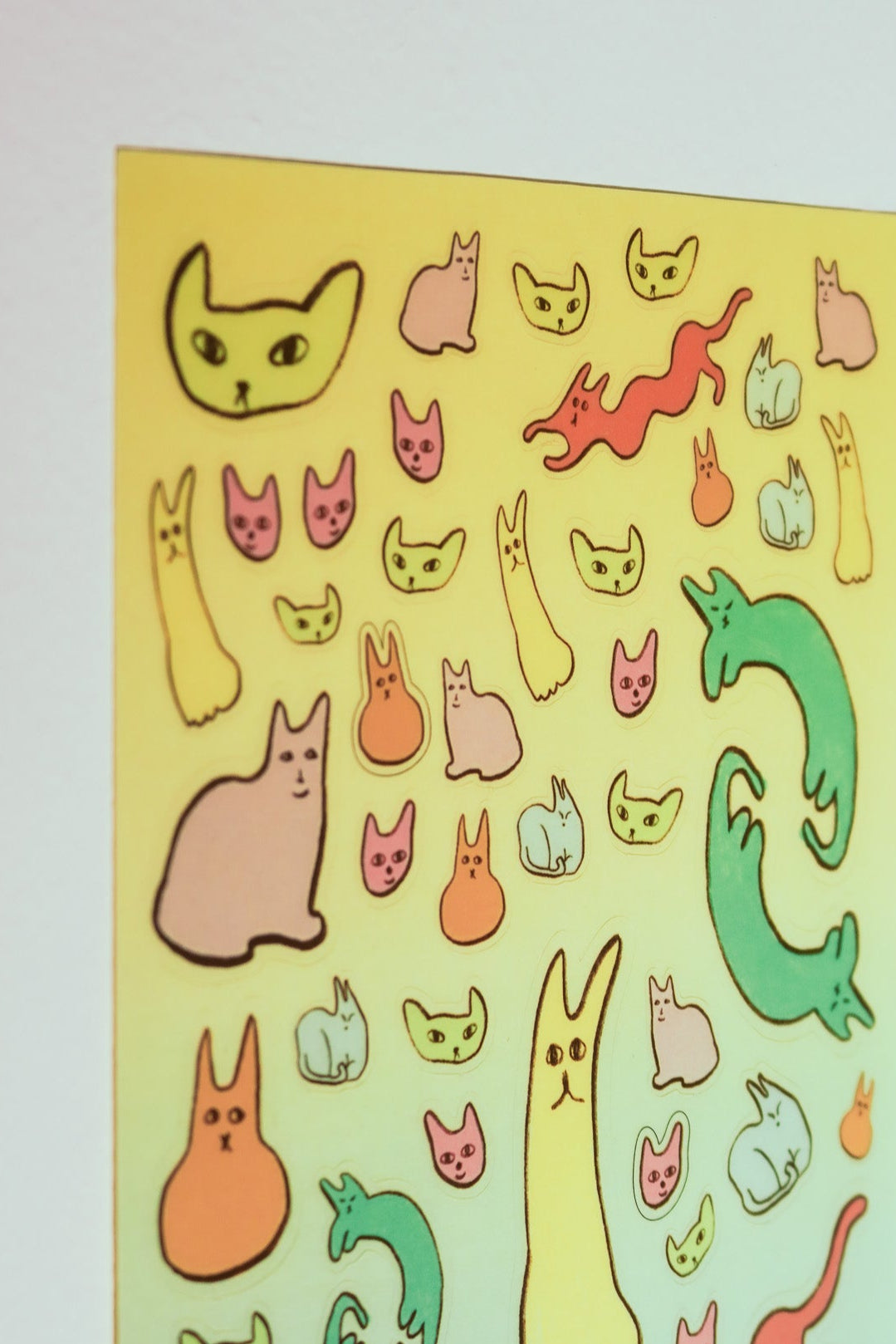 Goofy Cats Sticker Sheet
