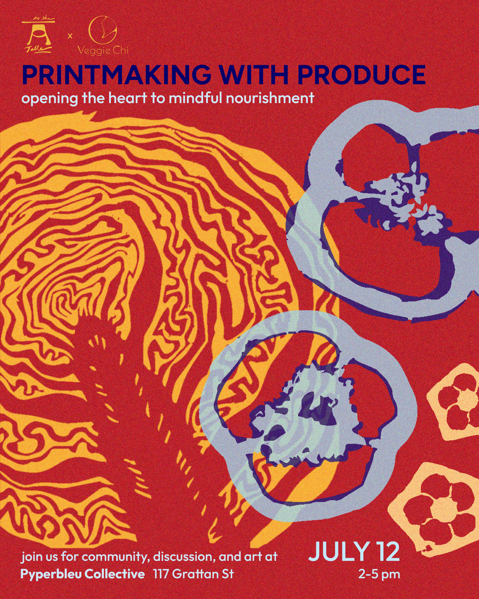 7/12 Printmaking with Produce 🥬 opening the heart to mindful nourishment