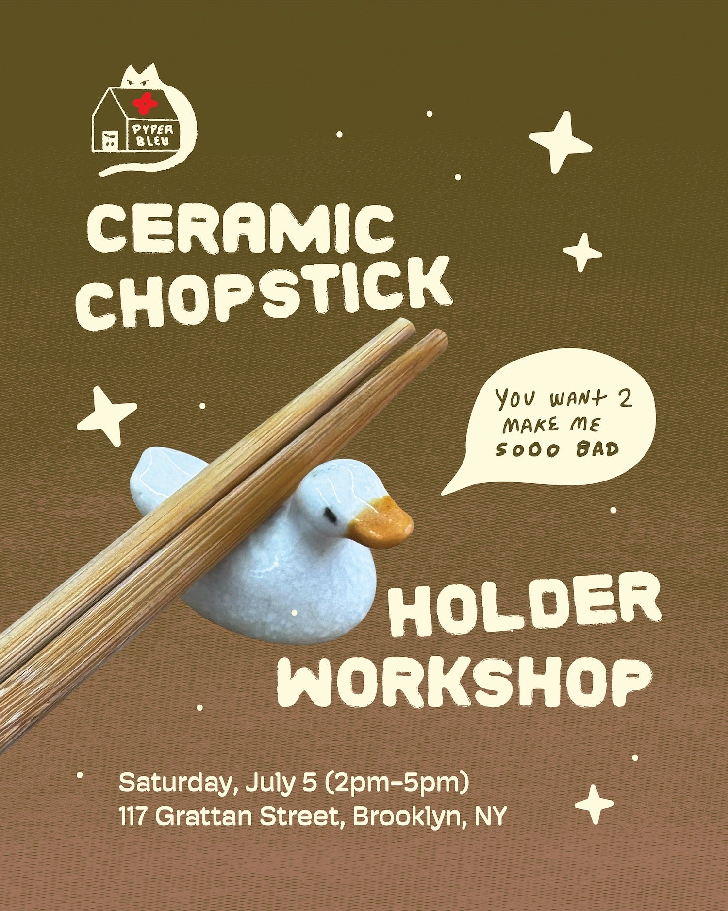 [NEW DATES SOON] Ceramic Chopstick Holder Workshop