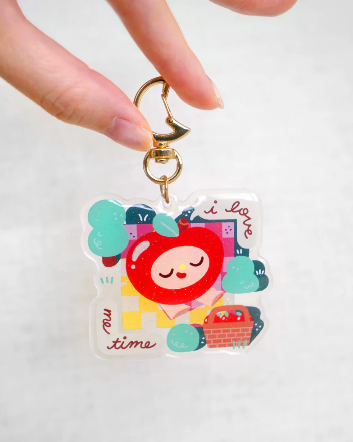 Apple Picnic Keychain