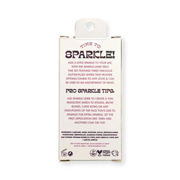 Sparkle Linear Glitter Eyeliner Trio Set