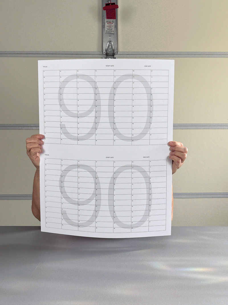 90 Day Focus & Accountability Calendar